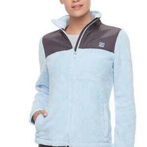 Fila Sport Fleece Plush Zip Up Jacket Women’s Medium-Light Blue